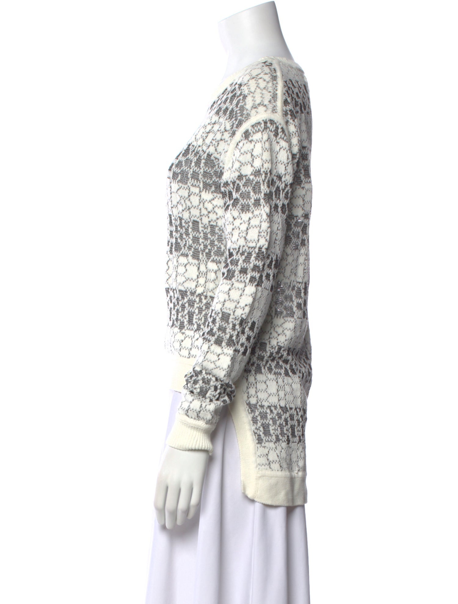 Derek Lam 10 Crosby Striped Scoop Neck Sweater